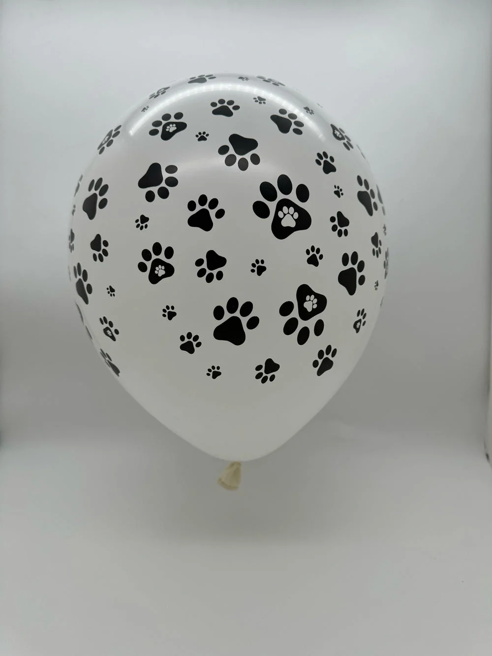 12" Latex Balloons All Around (25 Per Bag) Paw Print Decomex White - Image 2
