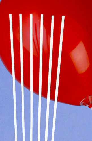 12" Standard White Balloon Sticks Only (100 Count). See product details for cups (sold separately).