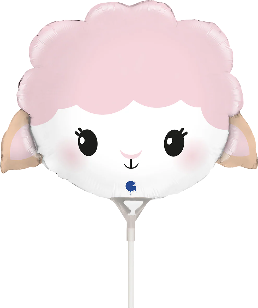 13" Airfill Only (Sticks Sold Separately) Cute Sheep Mini Foil Balloon