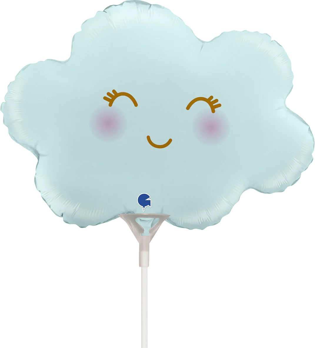 13" Airfill Only (Sticks Sold Separately) Cloud Satin Pastel Blue Mini Foil Balloon