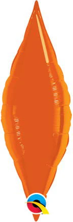 13" Airfill Only Taper Orange Qualatex Balloon