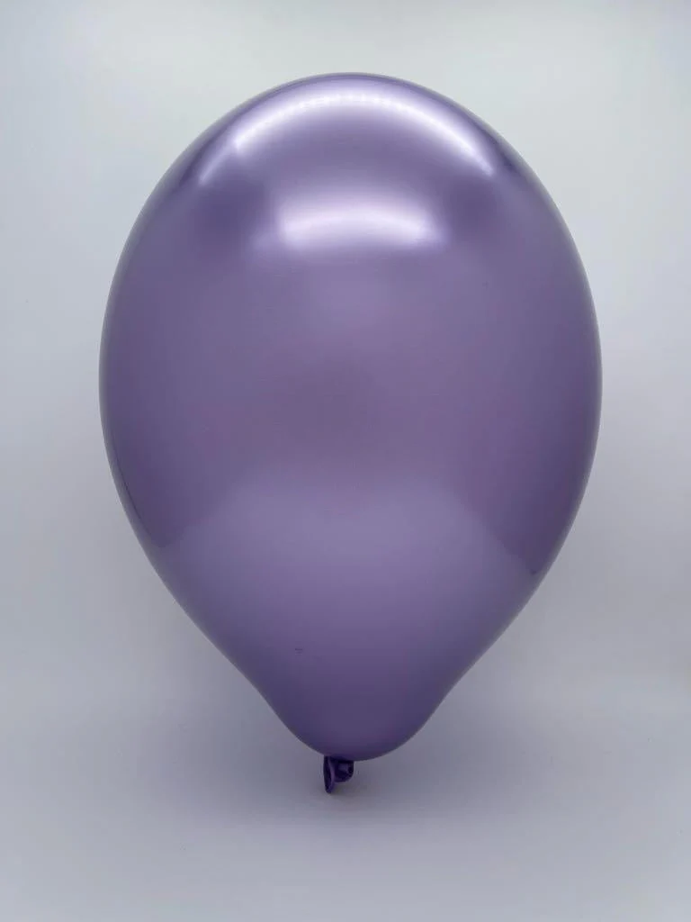 13" Cattex Titanium (Chrome/Mirror) Lilac Latex Balloons (50 Per Bag) - Image 2