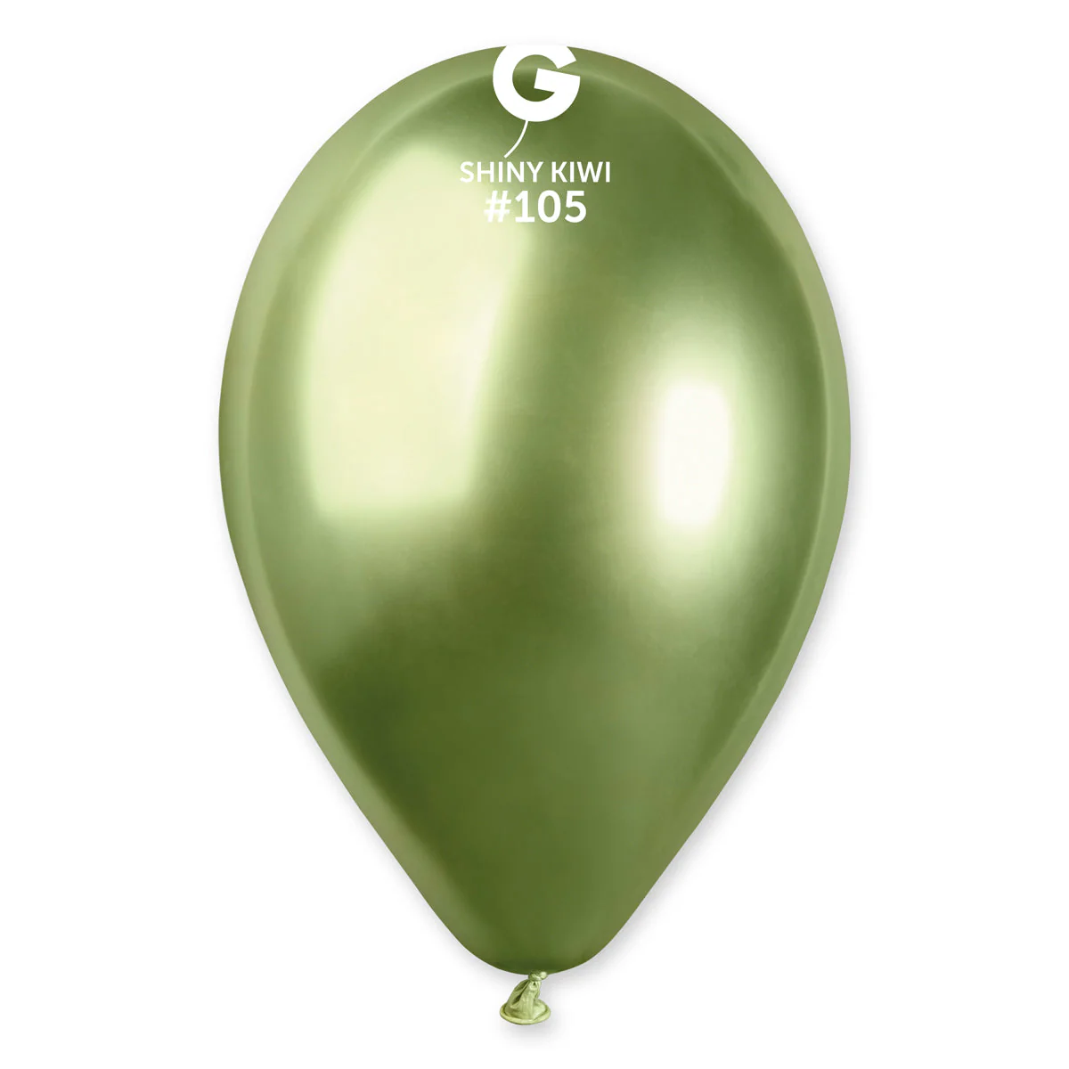 13" Gemar Latex Balloons (Bag of 25) Standard Shiny Kiwi Green