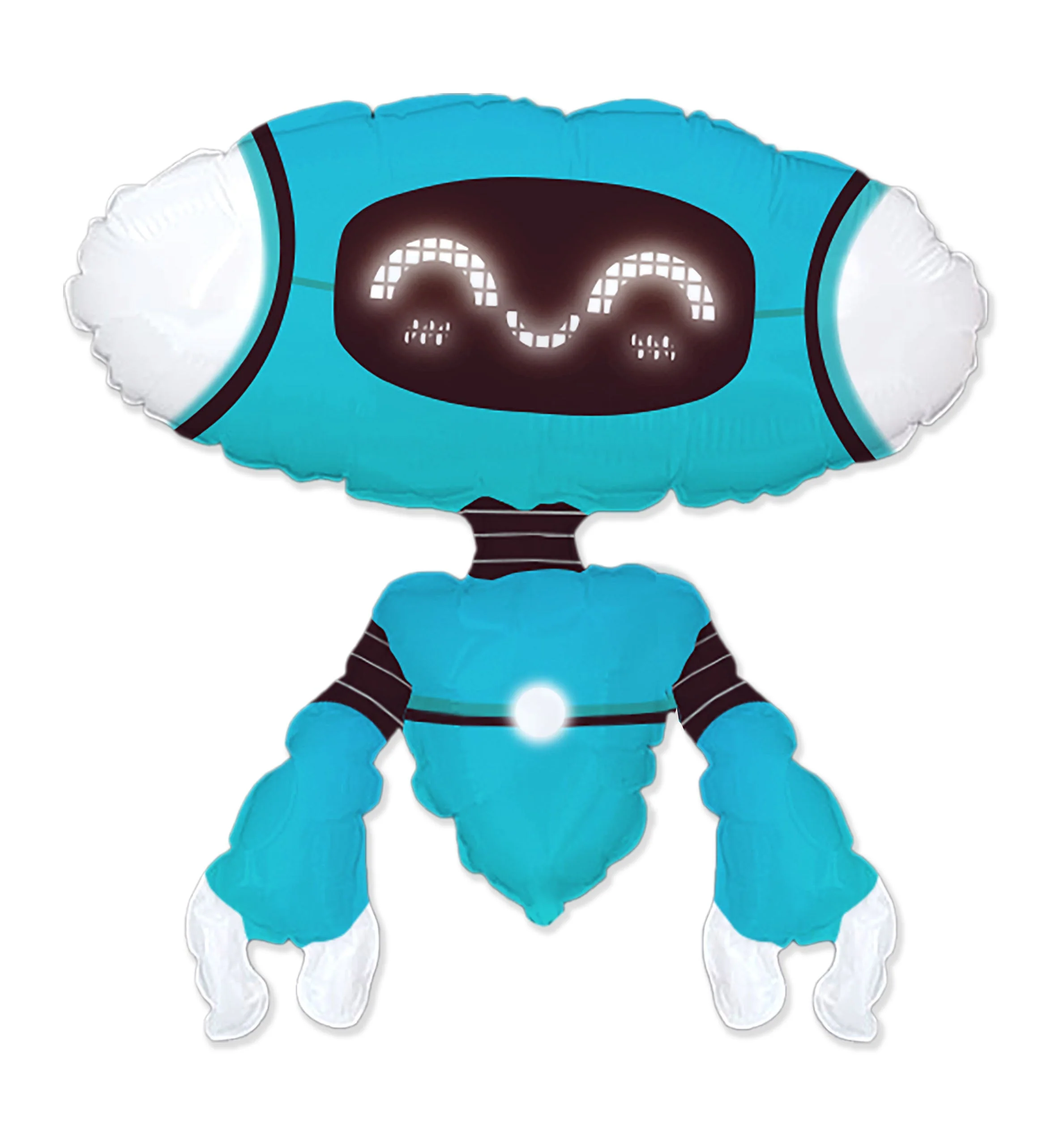 13" Airfill Only (Sticks Sold Separately) Robot Blue Mini Foil Balloon
