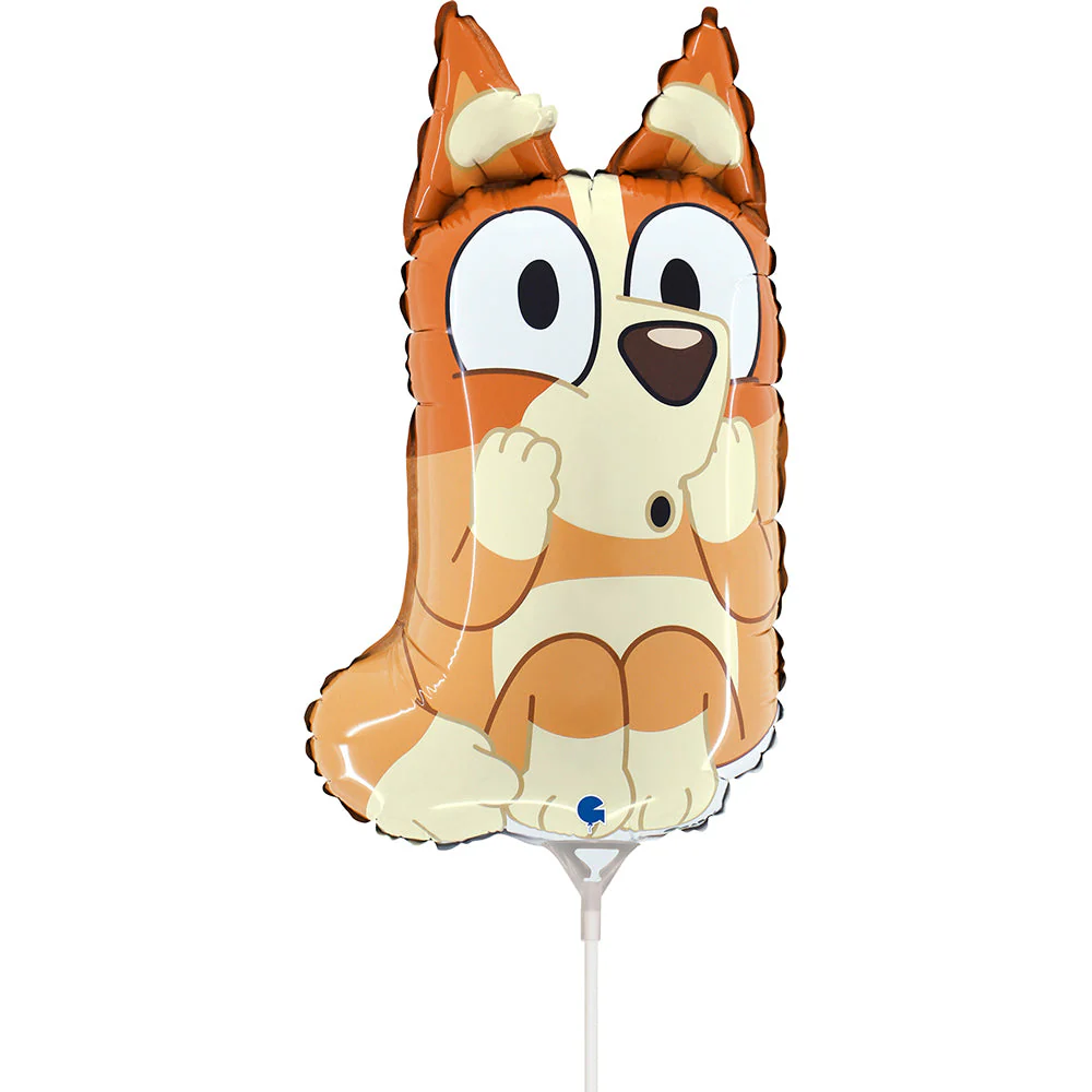 14" Airfill Only Bluey Bingo Mini Foil Balloon (Sticks Sold Separately)