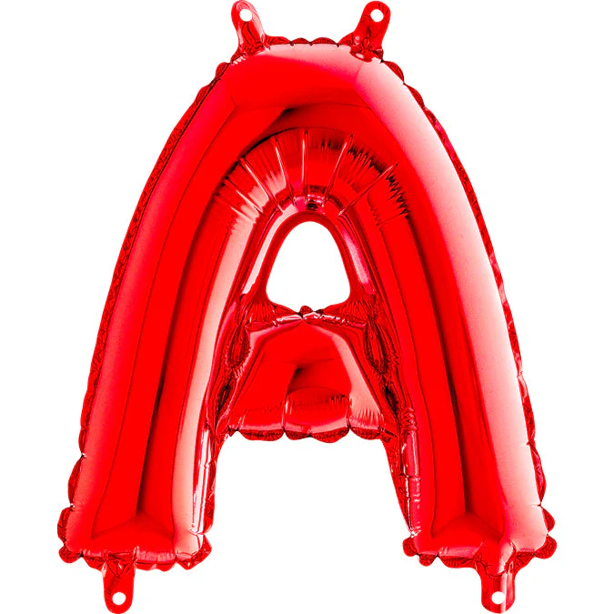 14" Airfill Only (Sticks Sold Separately) Foil Balloon Self Sealing Letter A Red