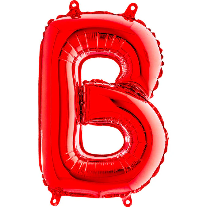 14" Airfill Only (Sticks Sold Separately) Foil Balloon Self Sealing Letter B Red