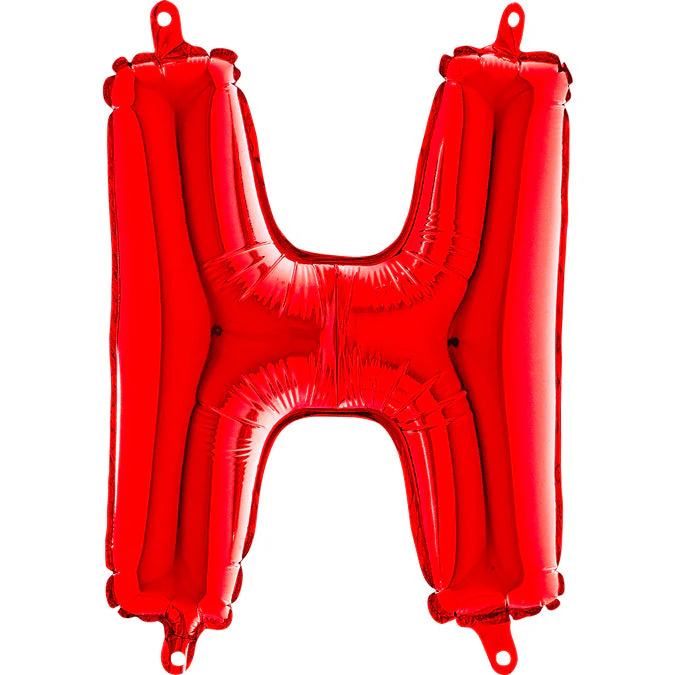 14" Airfill Only (Sticks Sold Separately) Foil Balloon Self Sealing Letter H Red