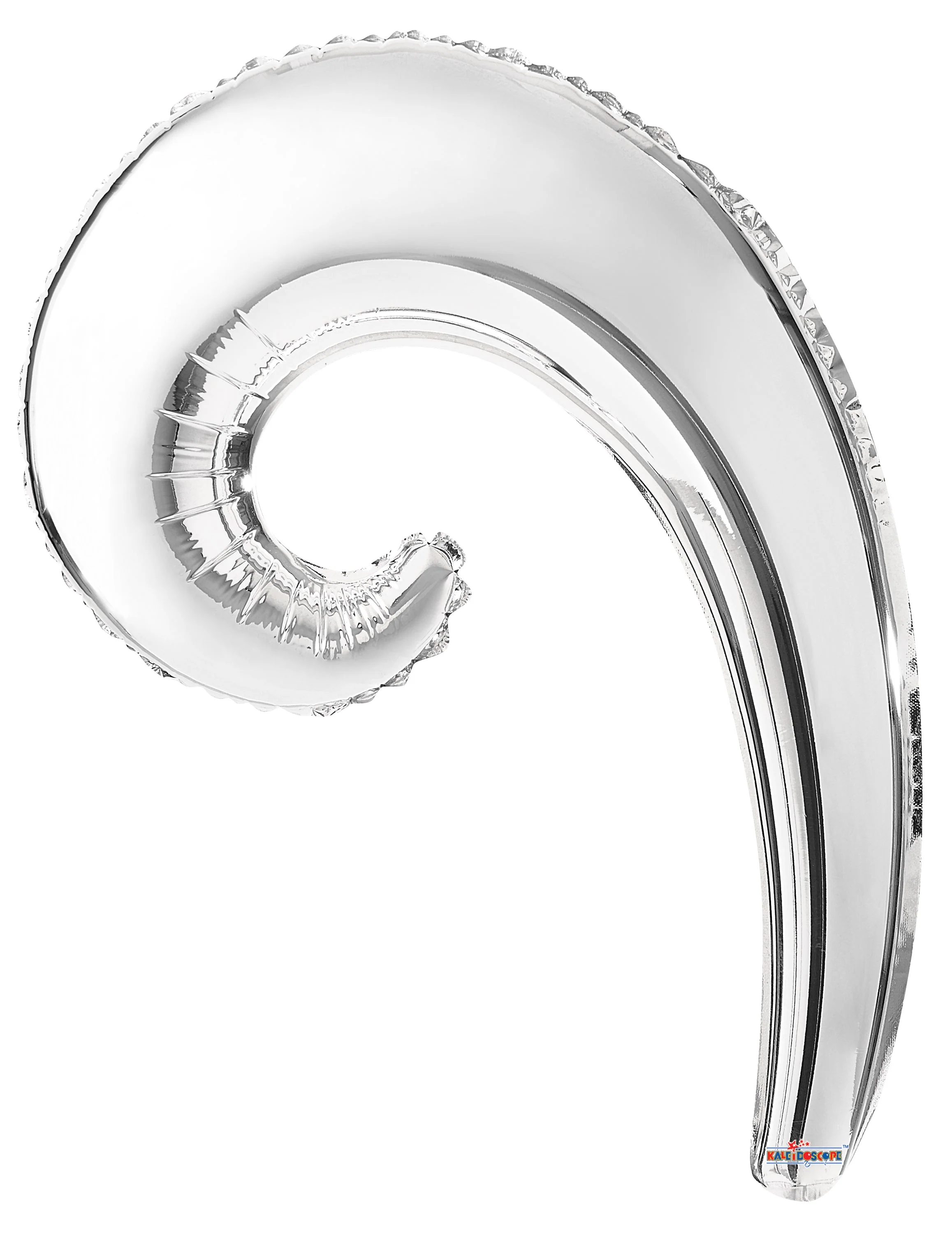 14" Airfill Only Kurly Wave Silver Balloon