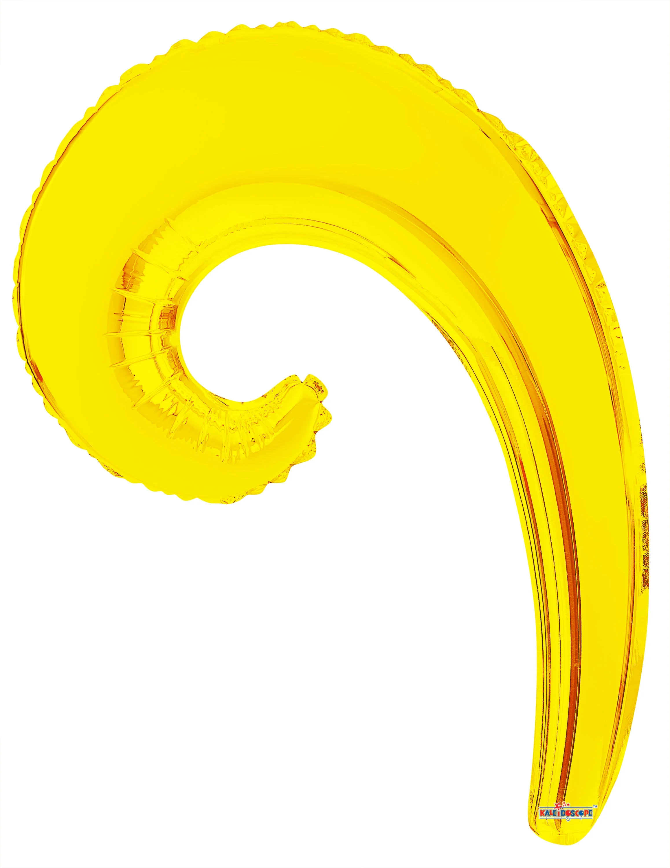 14" Airfill Only Kurly Wave Yellow Gellibean Balloon