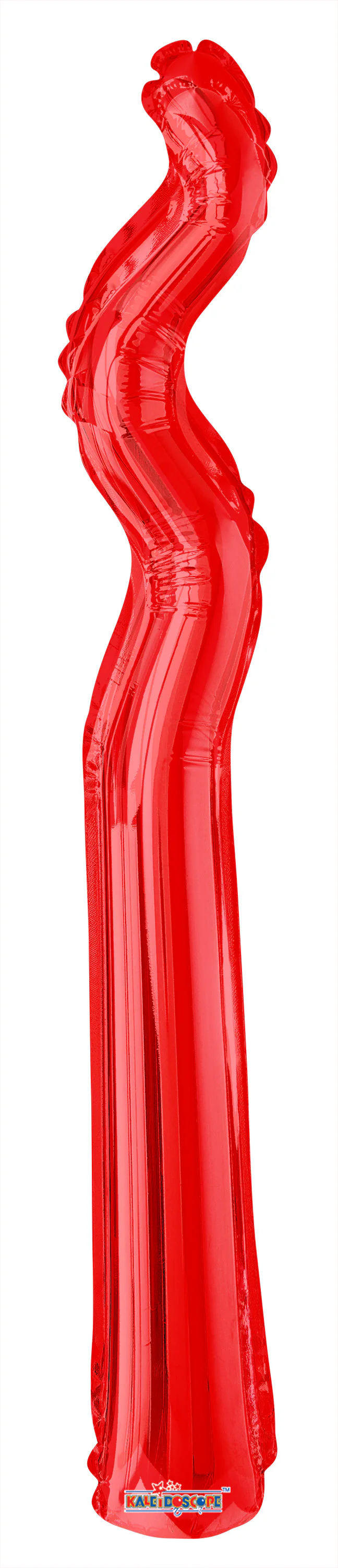 14" Airfill Only Kurly Zig Zag Red Balloon