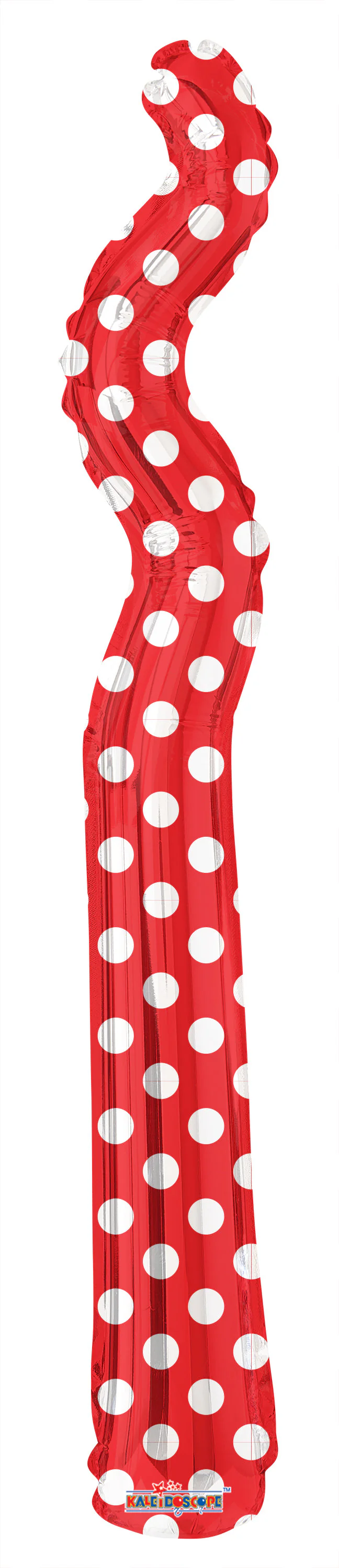 14" Airfill Only Kurly Zig Zag Red Dots Balloon