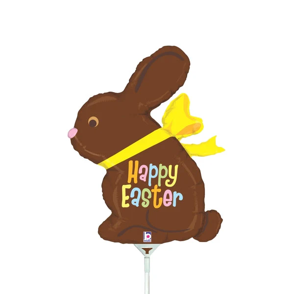 14" Airfill Only (Sticks Sold Separately) Shape Balloon Chocolate Easter Bunny