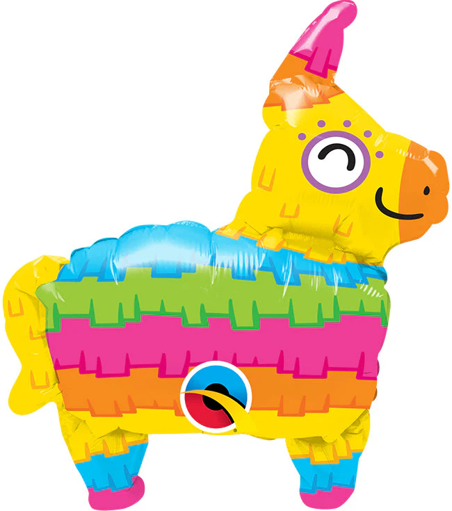 14" Airfill Only (Sticks Sold Separately) Shape Rainbow Pinata Foil Balloon