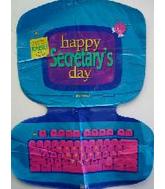 14" Airfill Secretary's Day Computer (AIR ONLY) Balloon (Sticks Sold Separately)