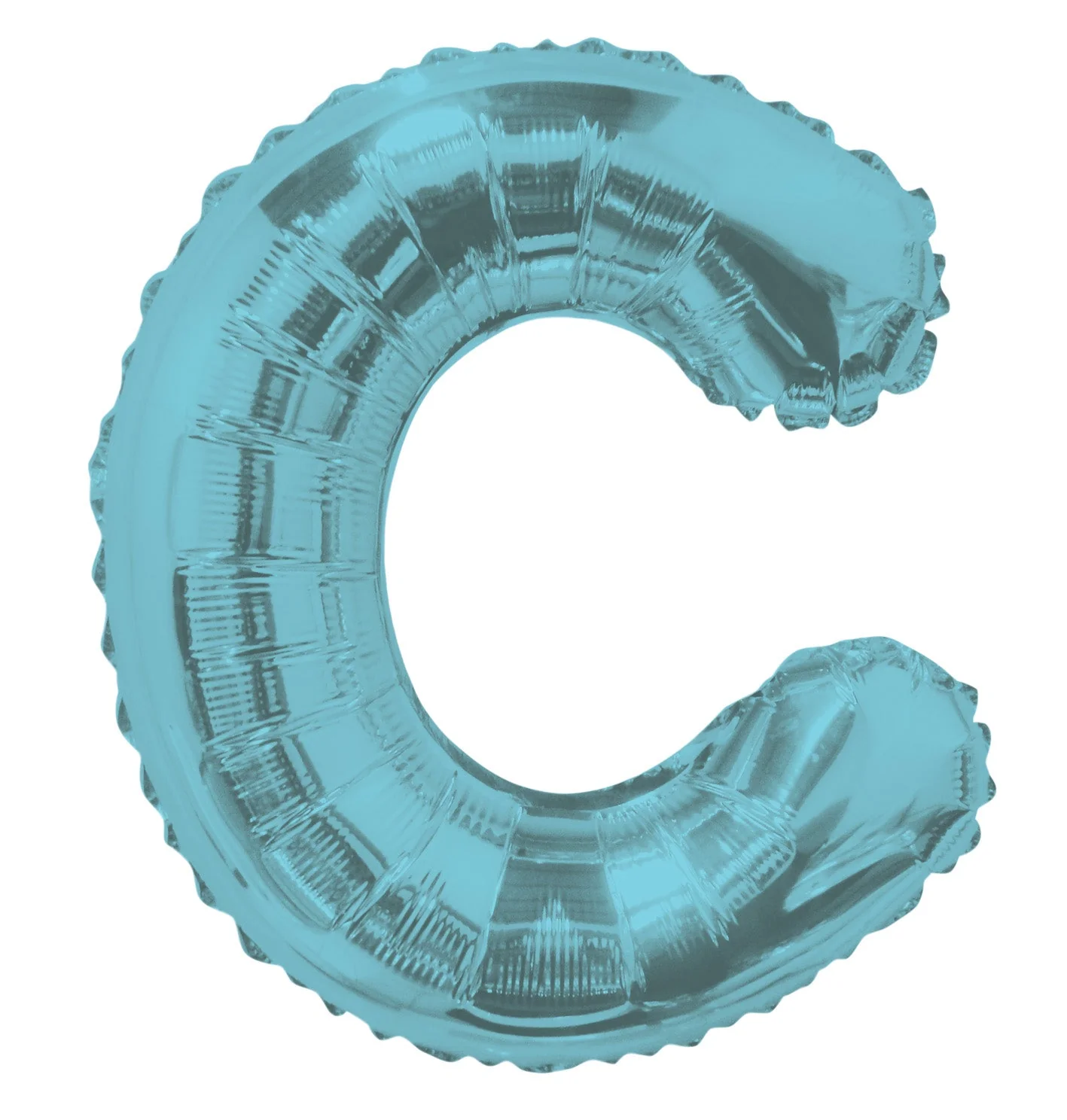 14" Airfill with Valve Only Letter C Light Blue Balloon (Sticks Sold Separately)