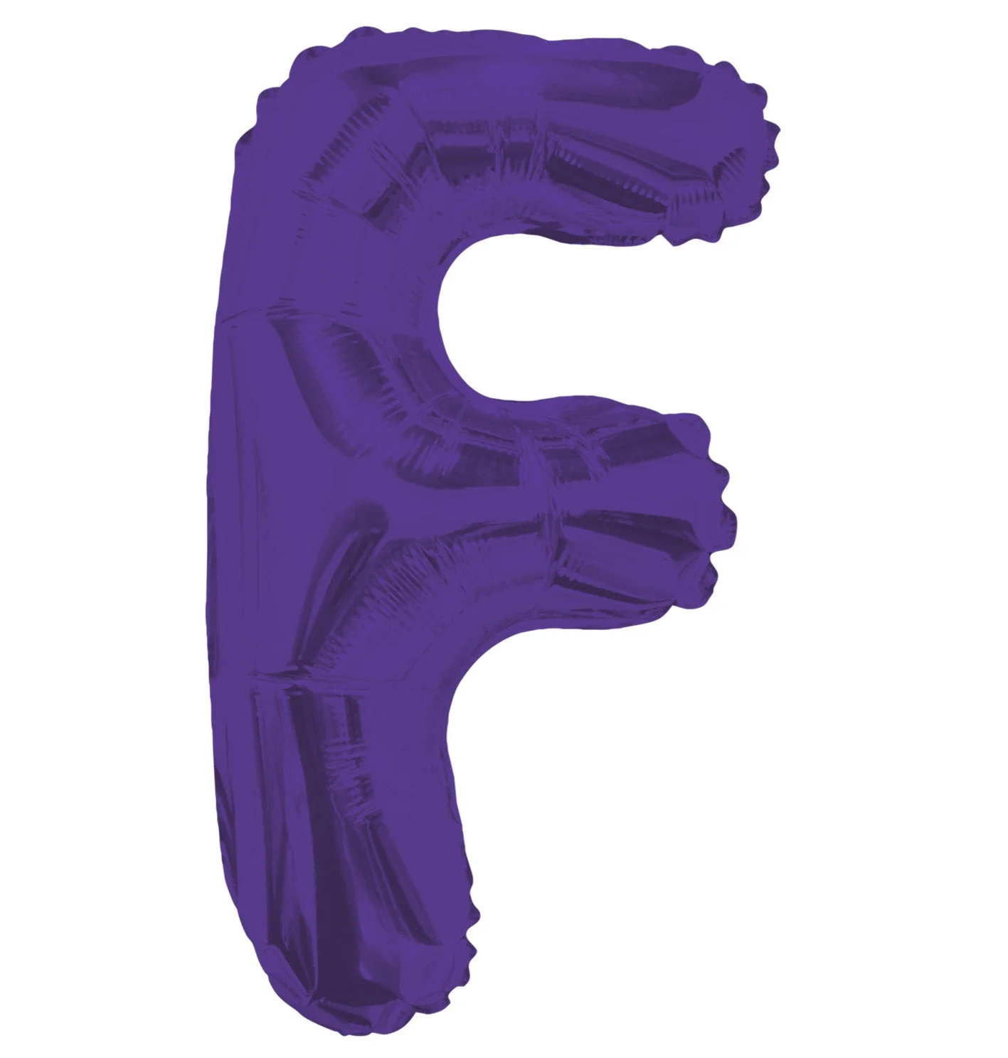 14" Airfill with Valve Only Letter F Purple Balloon (Sticks Sold Separately)