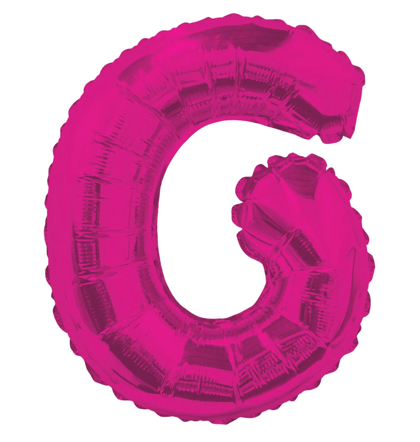 14" Airfill with Valve Only Letter G Hot Pink Balloon (Sticks Sold Separately)