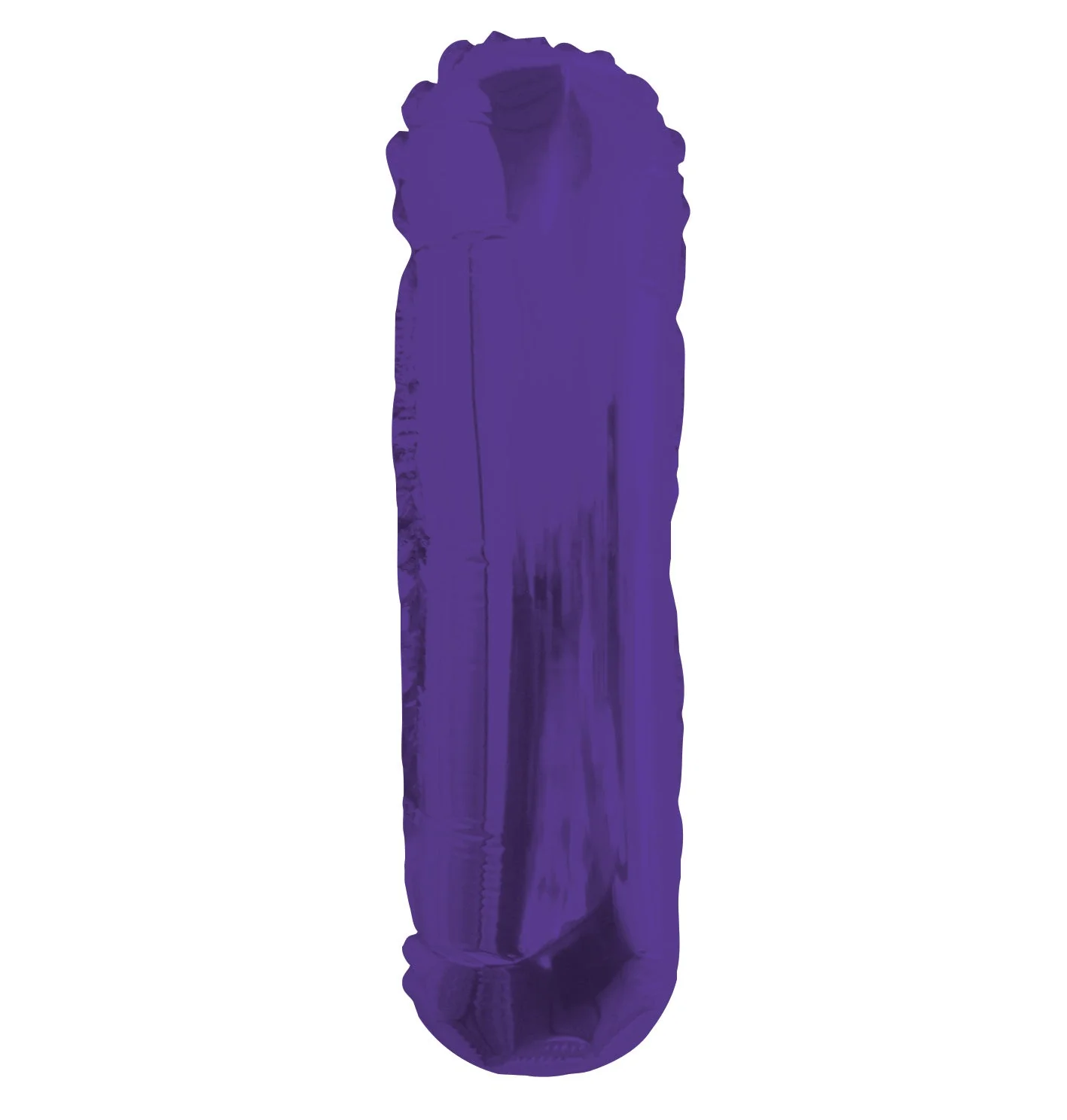 14" Airfill with Valve Only Letter I Purple Balloon (Sticks Sold Separately)
