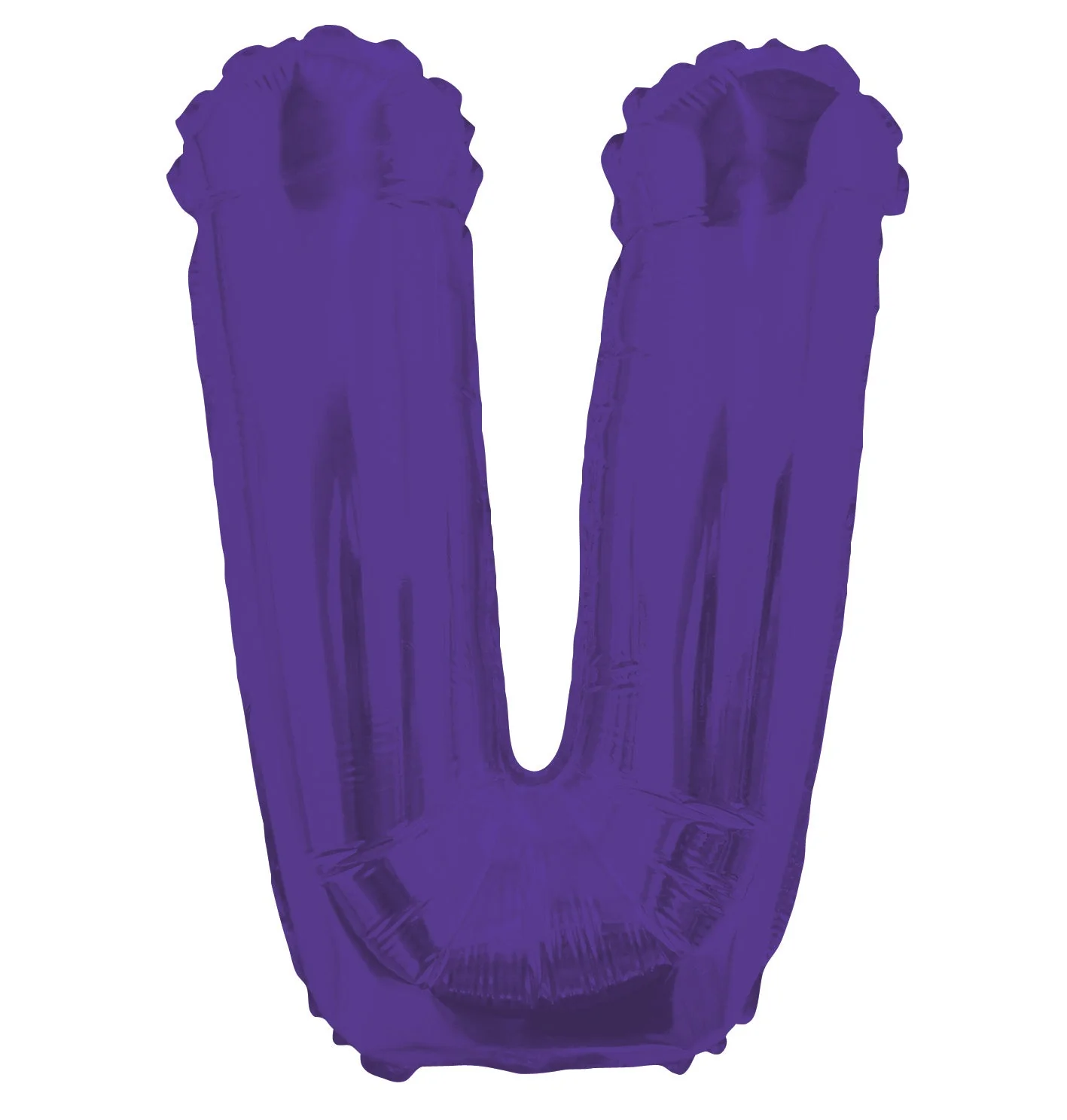14" Airfill with Valve Only Letter V Purple Balloon (Sticks Sold Separately)