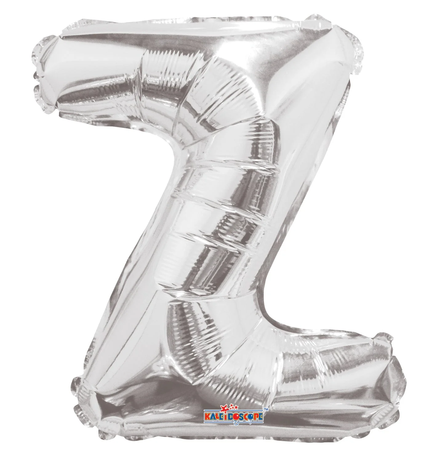 14" Airfill with Valve Only Letter Z Silver Balloon (Sticks Sold Separately)
