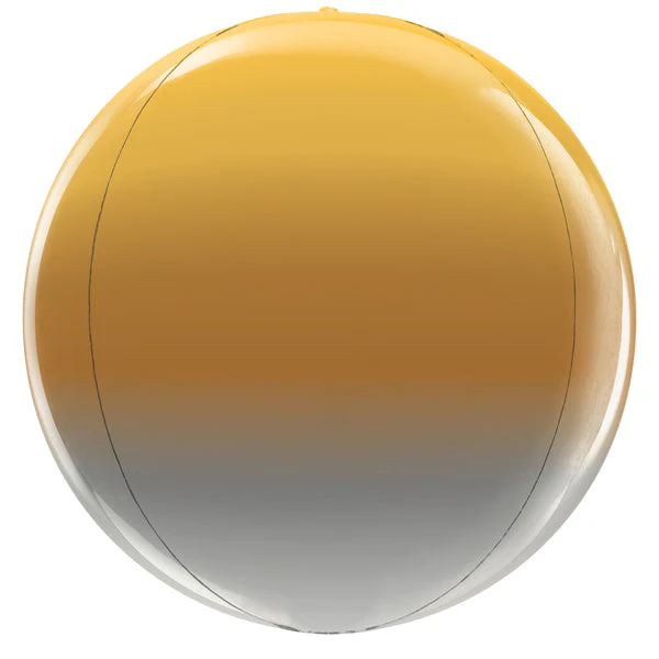 15" Multi-Sided (22" Deflated) Dimensionals Metallic Ombre Globe Foil Balloon