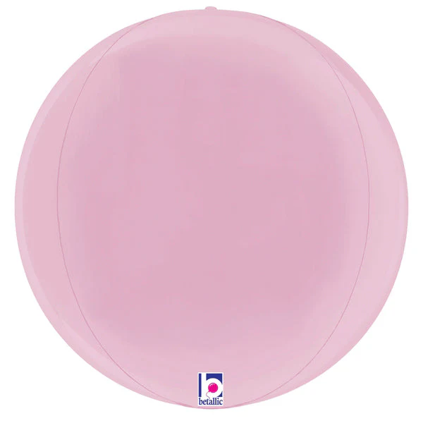 15" Multi-Sided (22" Deflated) Dimensionals Pastel Pink Globe Foil Balloon