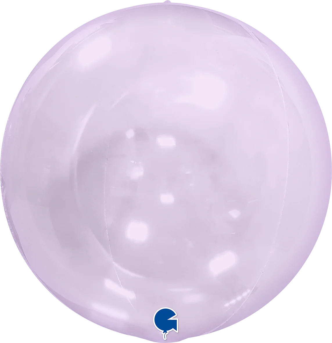 15" (22" Deflated) Transparent Lilac Globe Balloon
