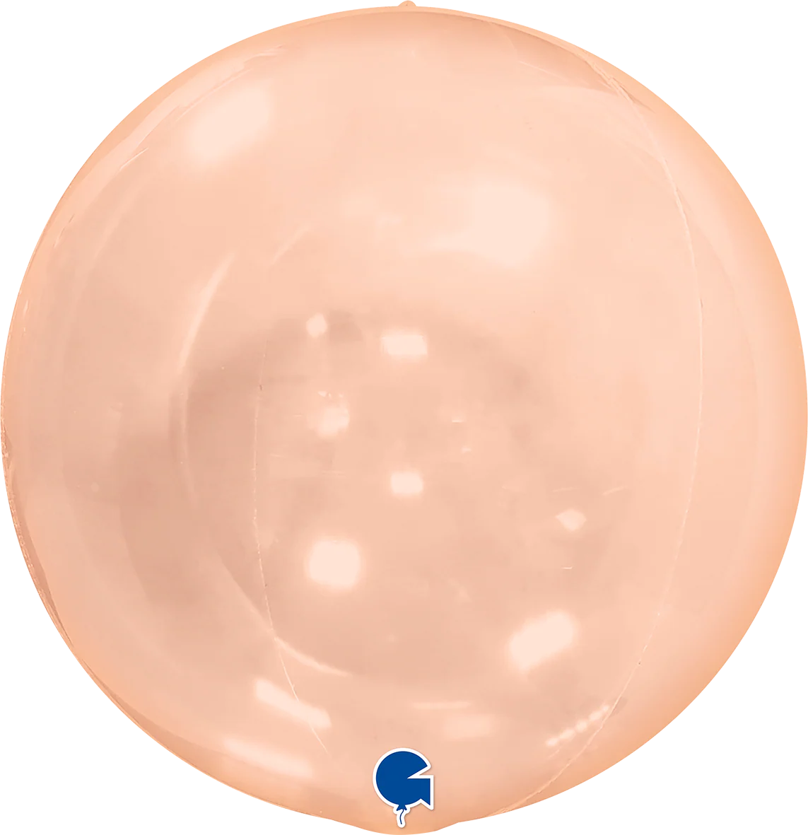 15" (22" Deflated) Transparent Orange Globe Balloon