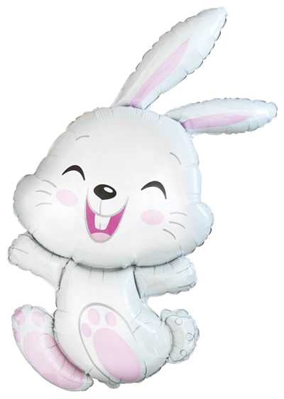 15" Airfill Only Bunny Foil Balloon