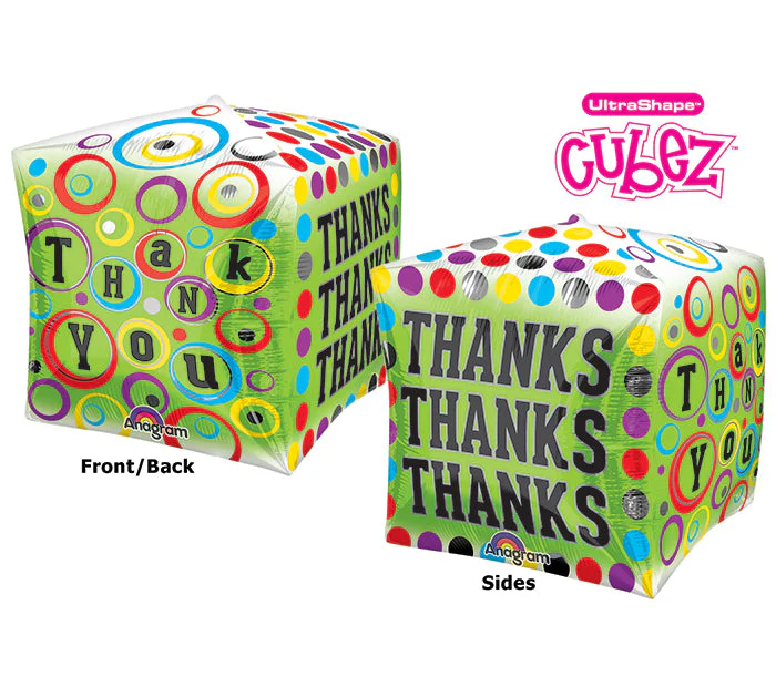 15 x 15" Polka-Dotty Thanks Balloon