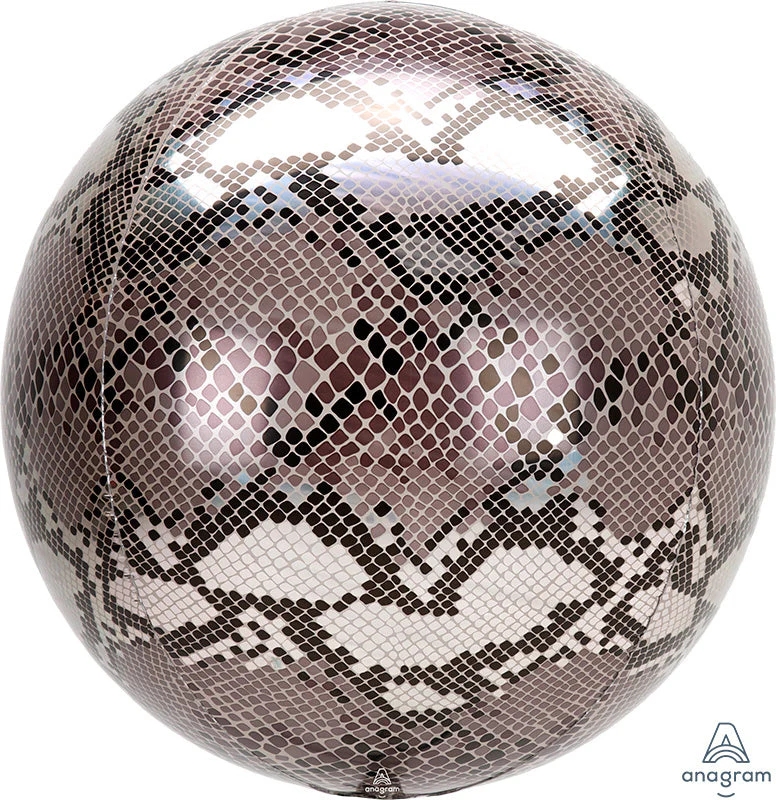 16" Orbz Snake Skin Print Foil Balloon