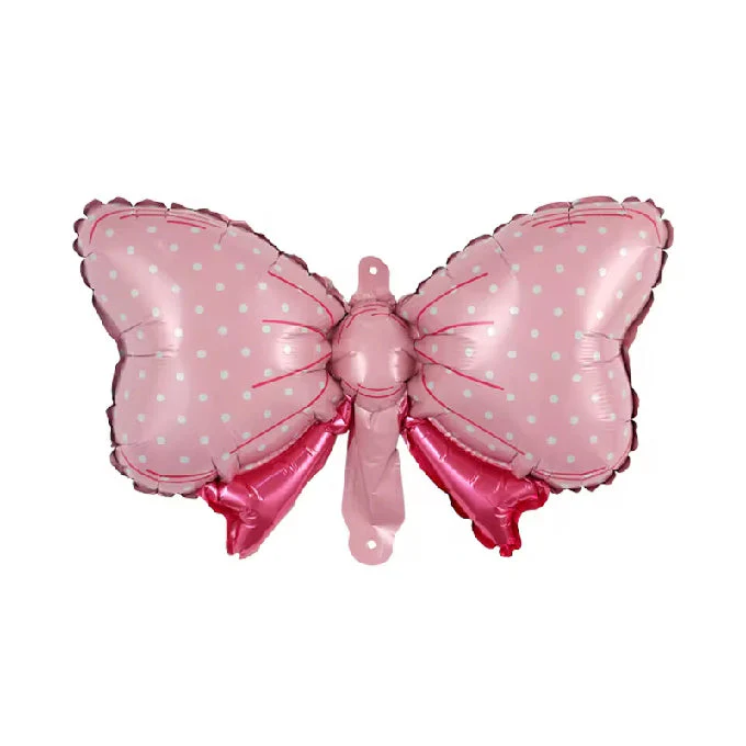 16" Airfill Only Pink and Red Bowknow Foil Balloon