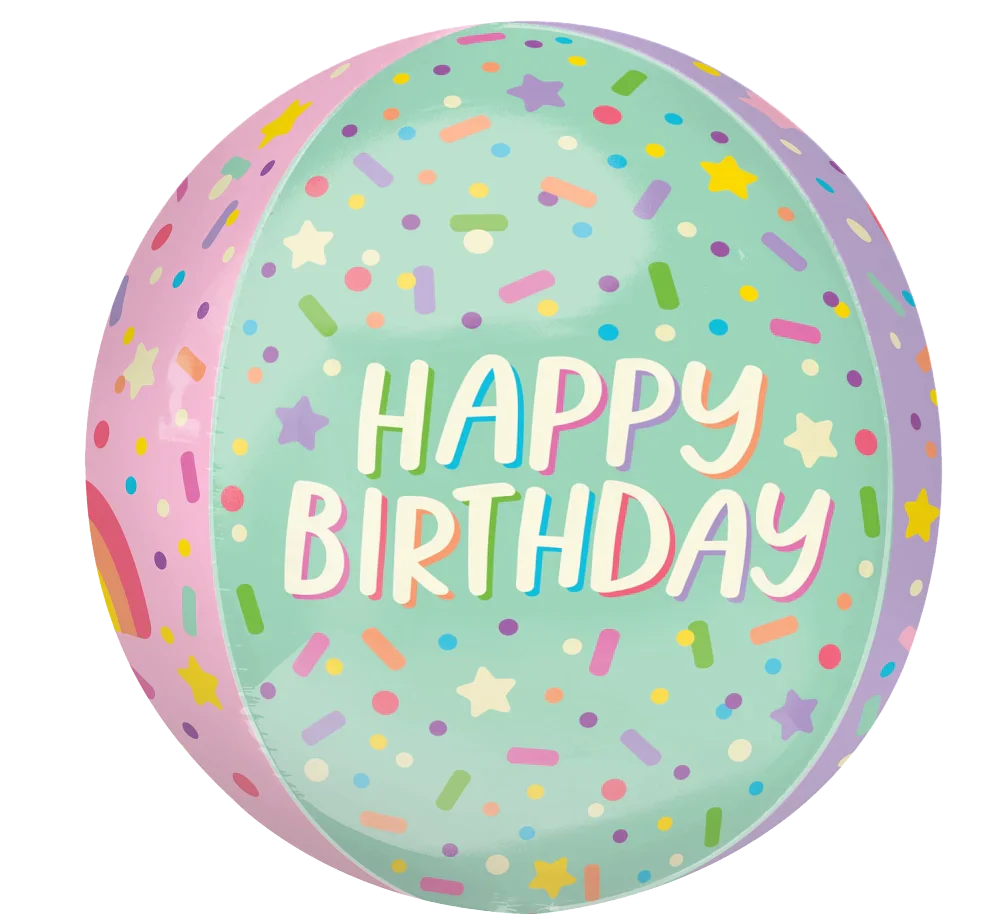 16" Jumbo Orbz Ice Cream Party Birthday Foil Balloon - Image 2