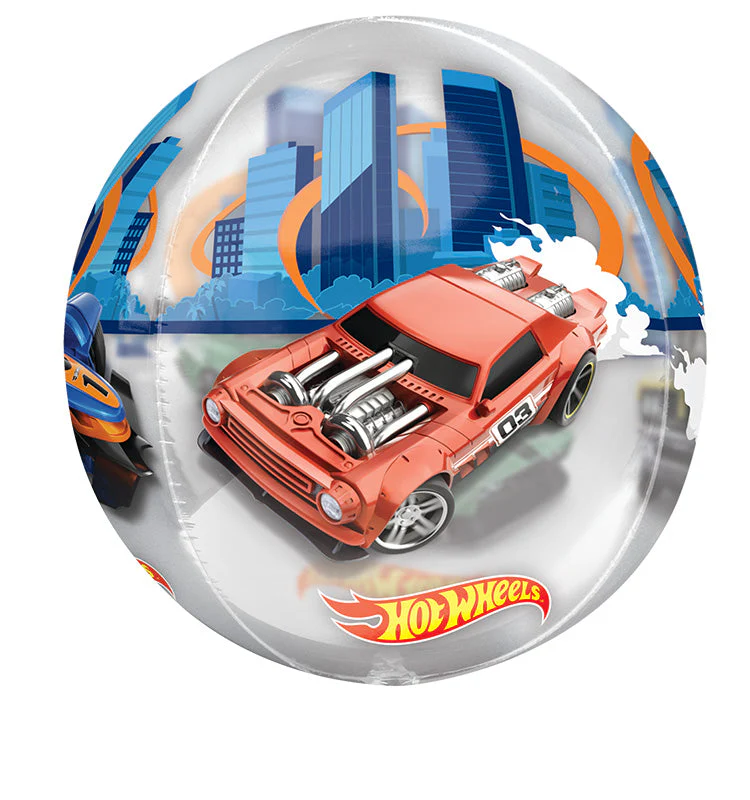 16" Orbz Clear Hot Wheels Foil Balloon - Image 2