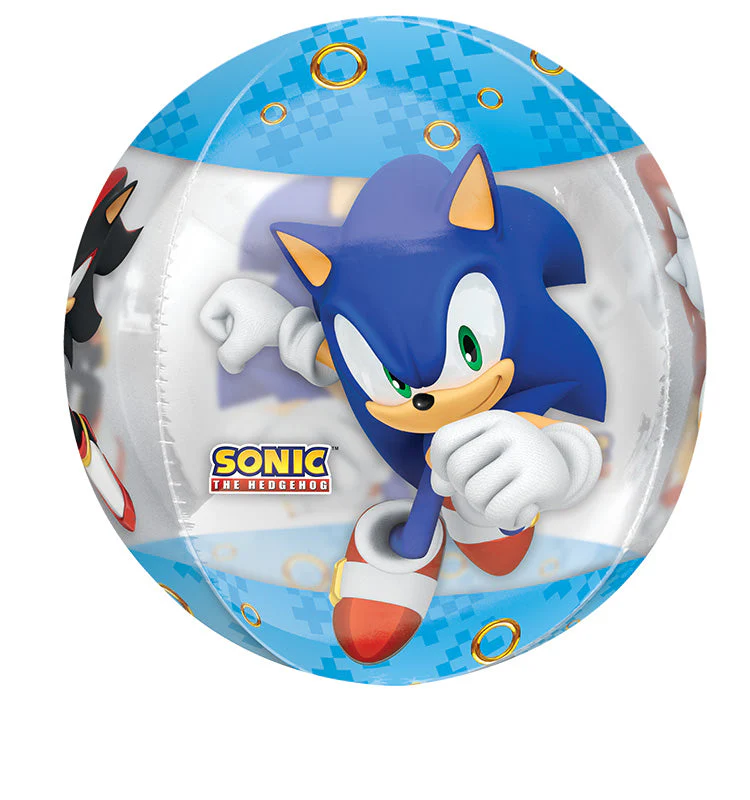 16" Orbz Clear Sonic the Hedgehog Foil Balloon