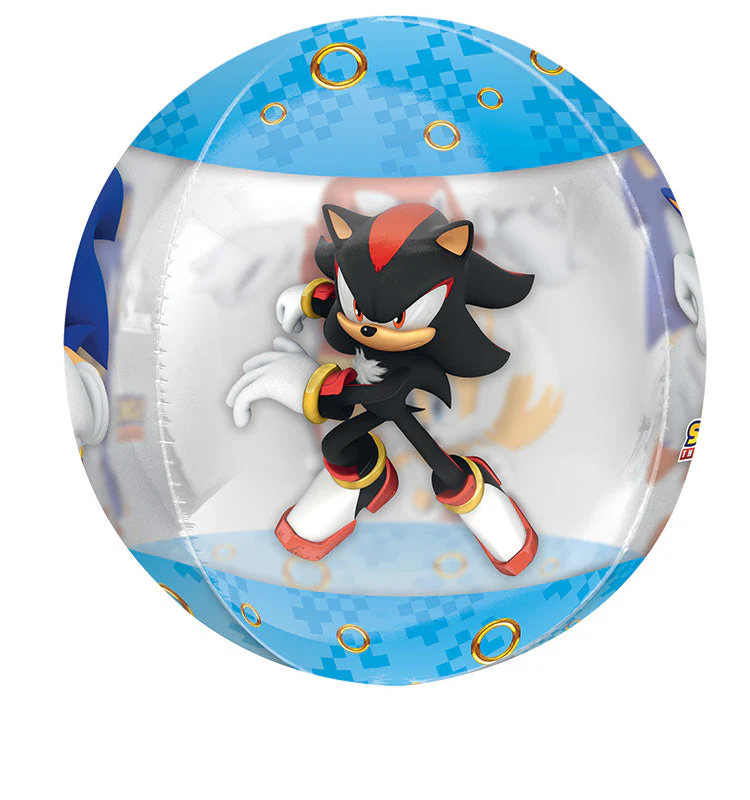 16" Orbz Clear Sonic the Hedgehog Foil Balloon - Image 4