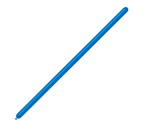 160BN Balloonia Brand Professional Line Twisting/Modelling Latex Balloons Standard Blue (100 Per Bag)