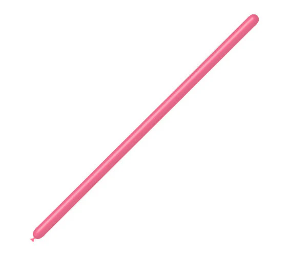 160BN Balloonia Brand Professional Line Twisting/Modelling Latex Balloons Standard Pink (100 Per Bag)