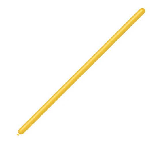 160BN Balloonia Brand Professional Line Twisting/Modelling Latex Balloons Standard Yellow (100 Per Bag)