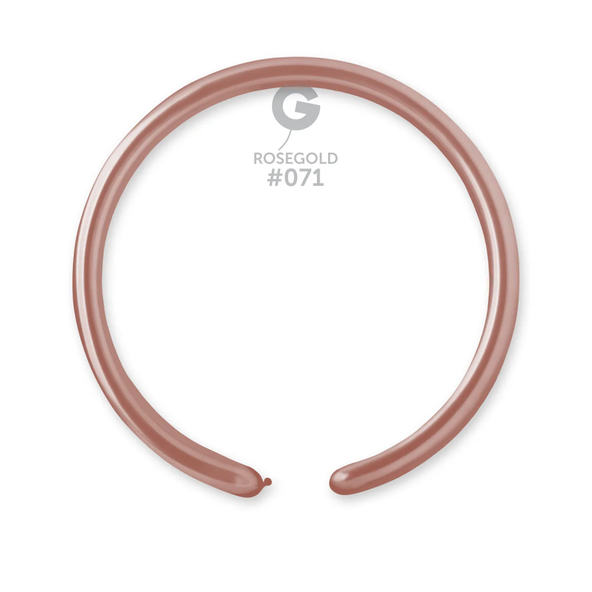 160G Gemar Latex Balloons (Bag of 50) Metallic Modelling/Twisting Rose Gold