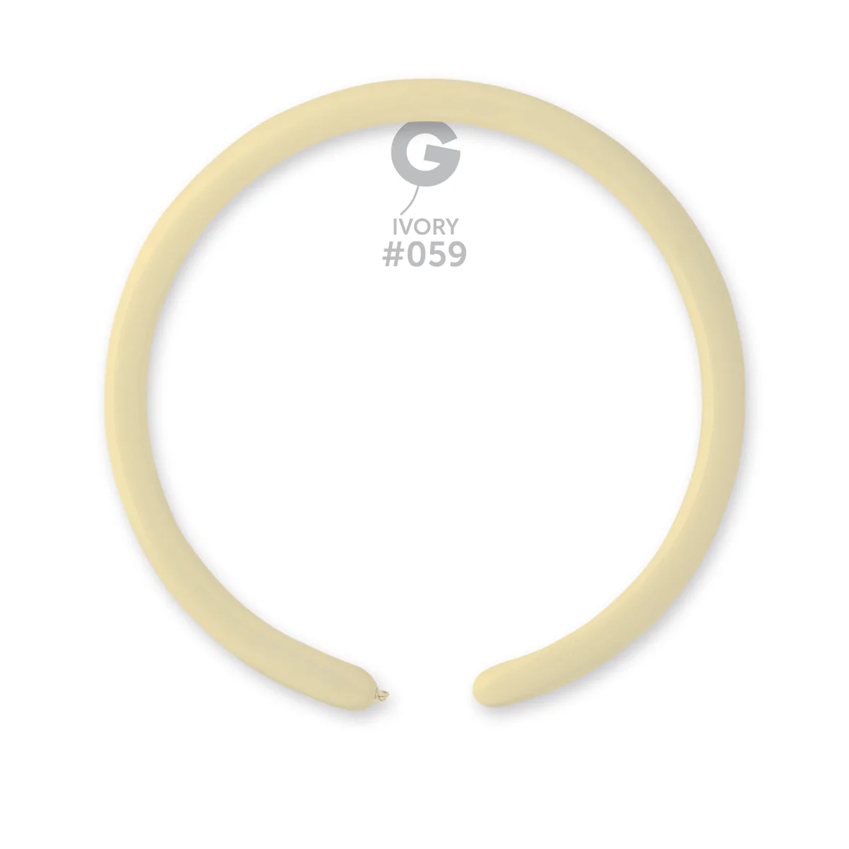 160G Gemar Latex Balloons (Bag of 50) Modelling/Twisting Ivory
