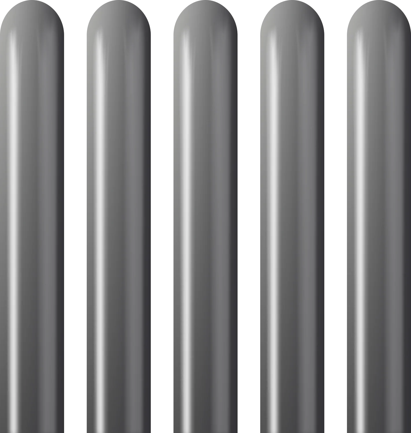 160K Nozzle Up Kalisan Twisting Latex Balloons Mirror Space Grey (50 Per Bag) - Image 4