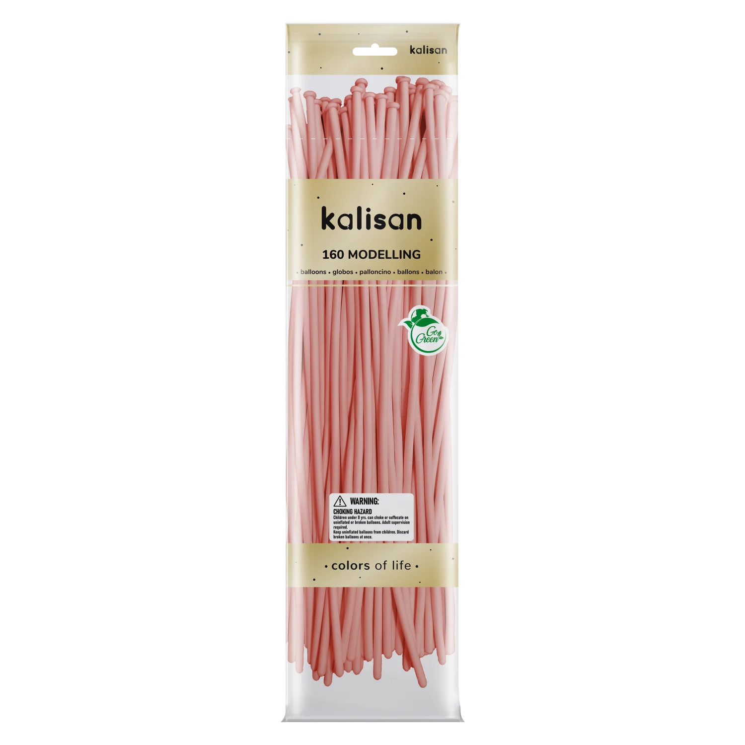 160K Nozzle Up Kalisan Twisting Latex Balloons Pastel Matte Macaron Pink (50 Per Bag)