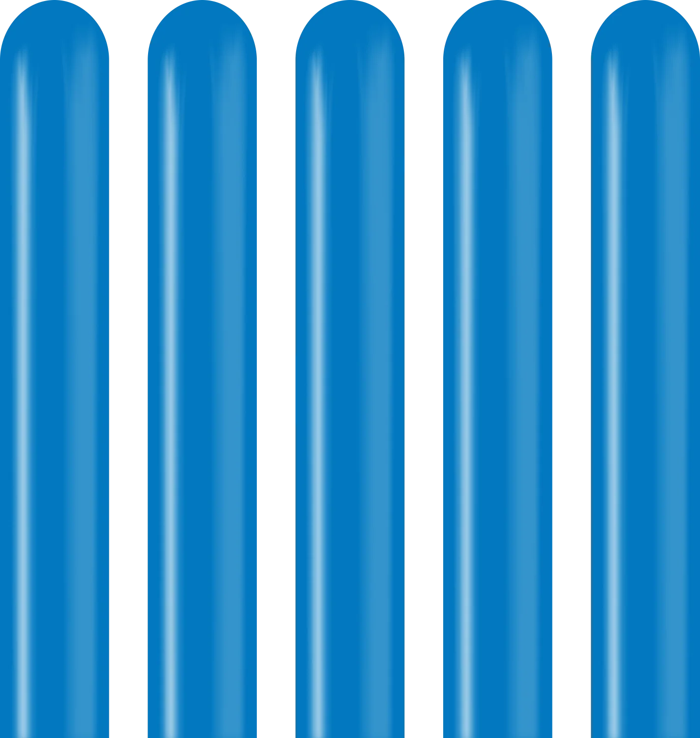 160K Nozzle Up Kalisan Twisting Latex Balloons Standard Blue (50 Per Bag) - Image 4