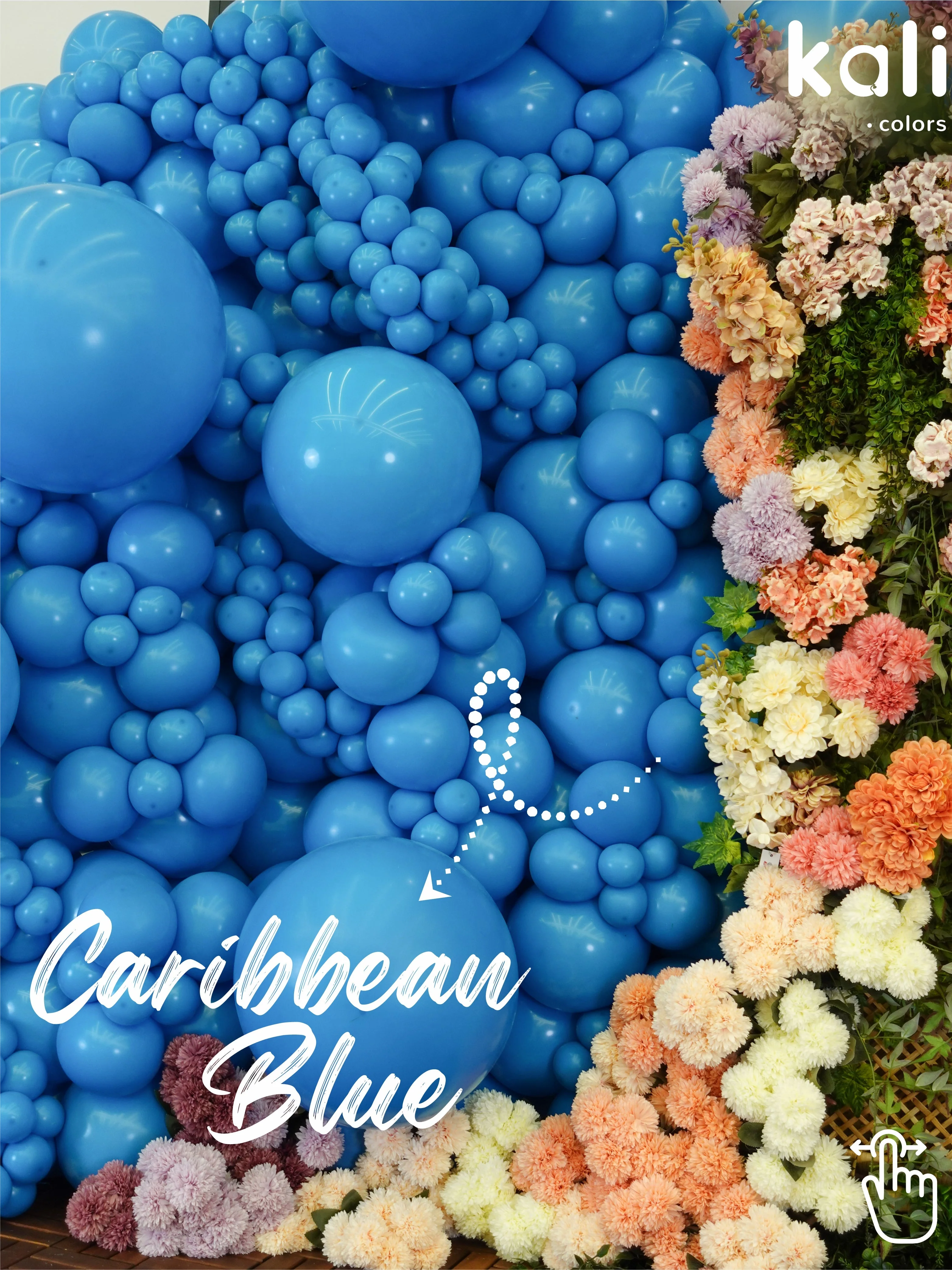 160K Nozzle Up Kalisan Twisting Latex Balloons Standard Caribbean Blue (50 Per Bag) - Image 6
