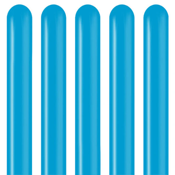 160K Nozzle Up Kalisan Twisting Latex Balloons Standard Caribbean Blue (50 Per Bag) - Image 7