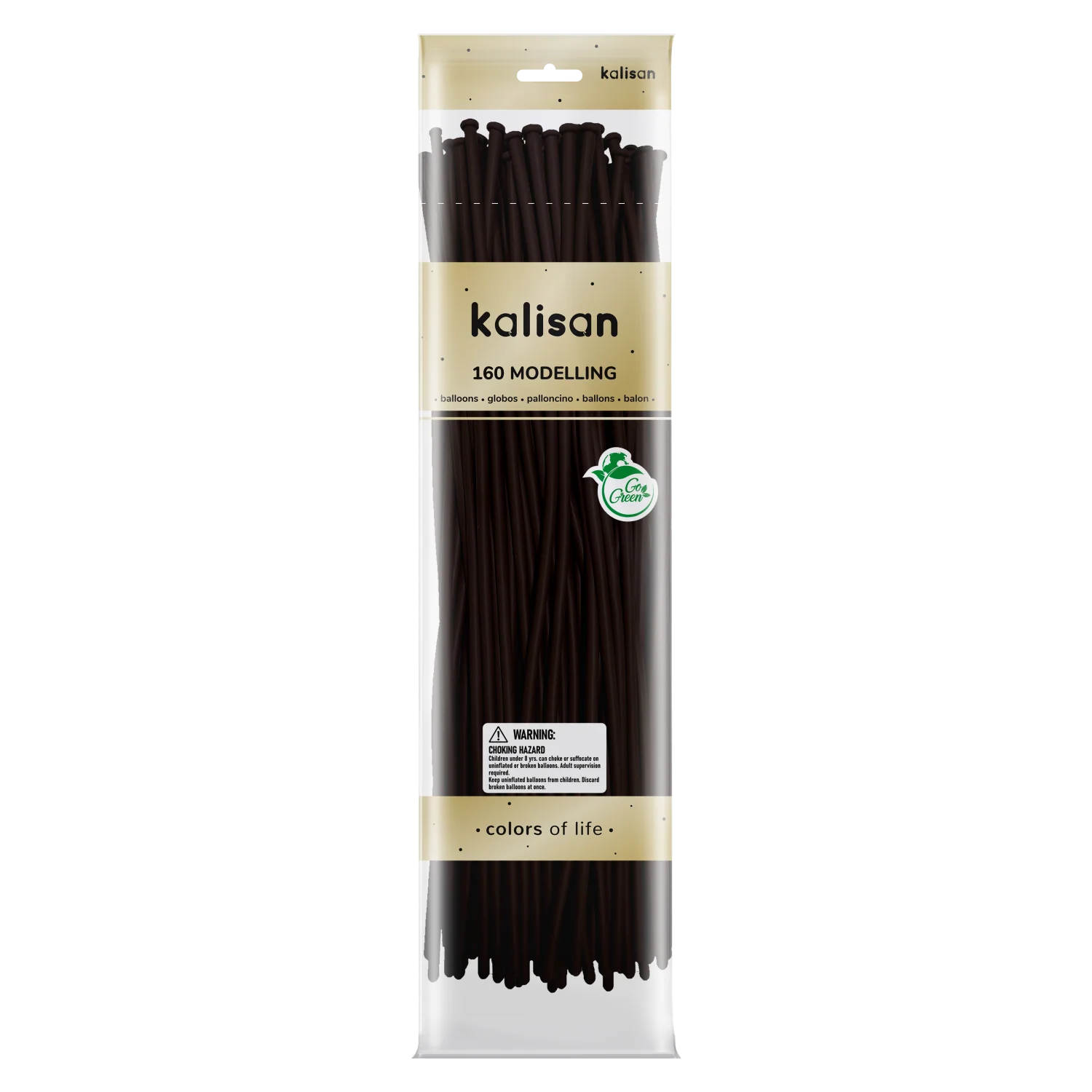 160K Nozzle Up Kalisan Twisting Latex Balloons Standard Chocolate Brown (50 Per Bag)