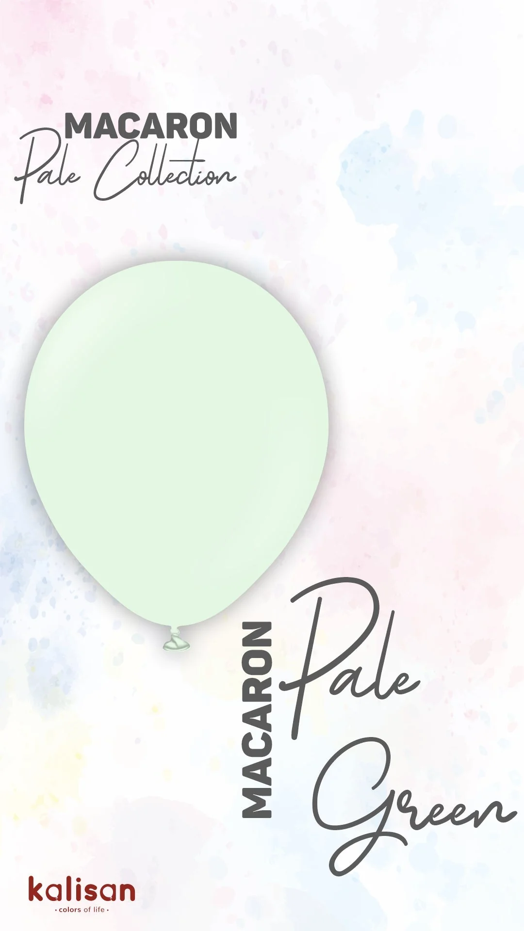 160K Nozzle Up Kalisan Twisting Latex Balloons Standard Macaron Pale Green (50 Per Bag) - Image 6