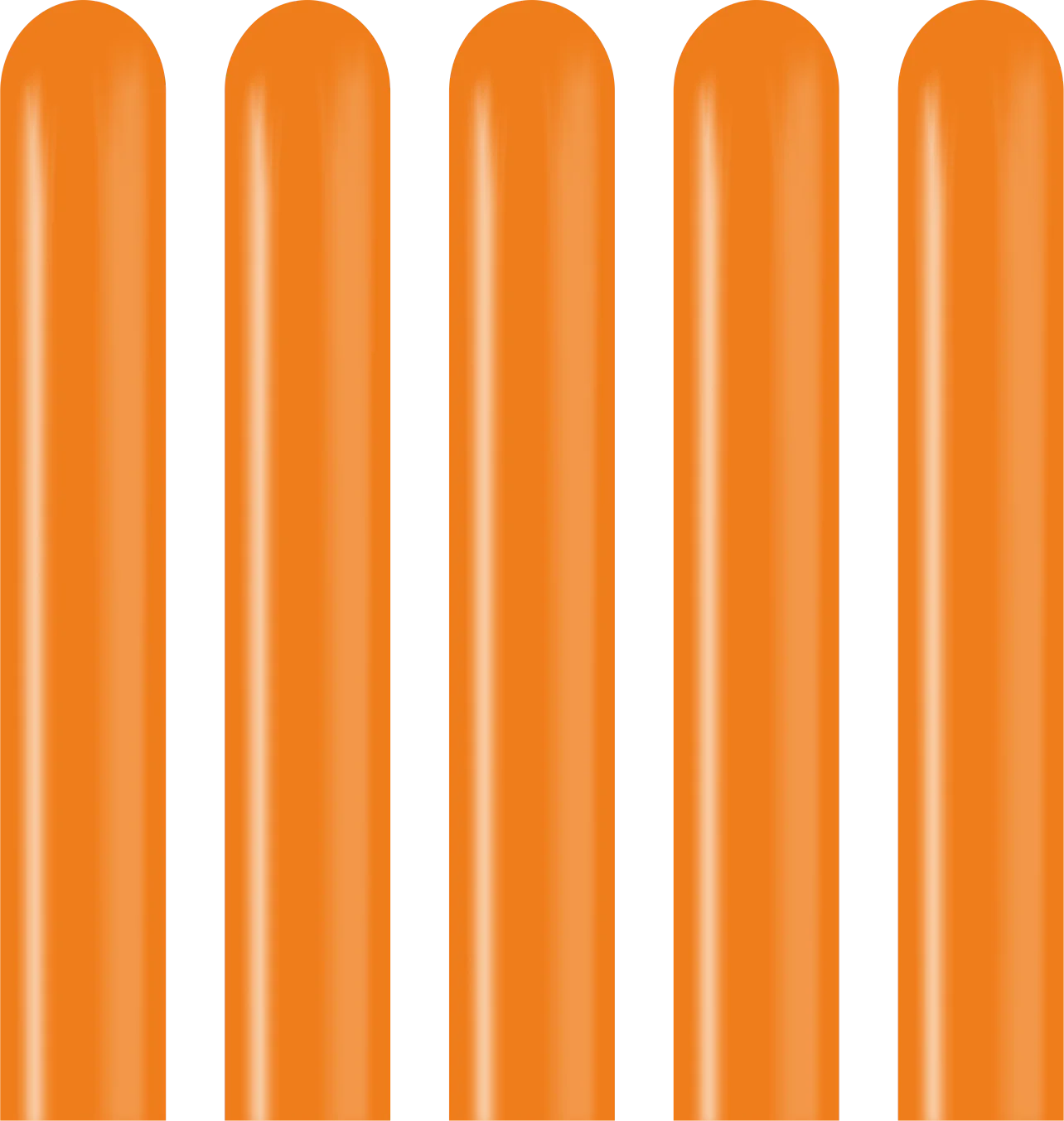 160K Nozzle Up Kalisan Twisting Latex Balloons Standard Orange (50 Per Bag) - Image 4